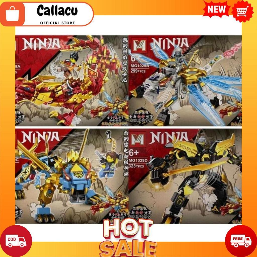 Obm99144 - Mainan Balok Susun Bricks Blocks Ninja Dragon Zane 4In1 Besar Blok Figure Ninja Naga Cod 