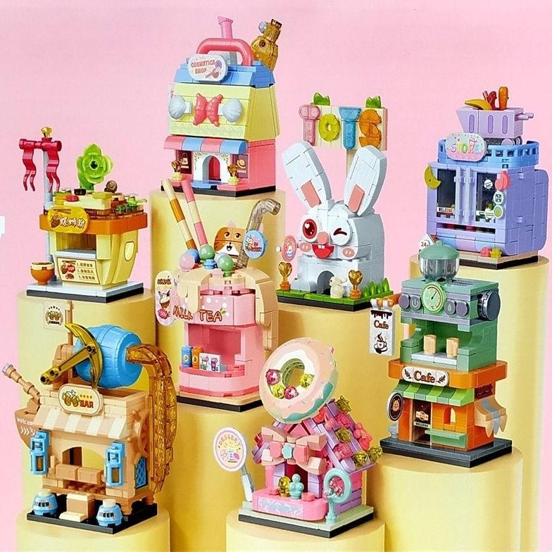 Mainan Anak Perempuan Sembo Block Store Toys Cafe Milk Tea Bar Cosmetic Shop Cod [A4]