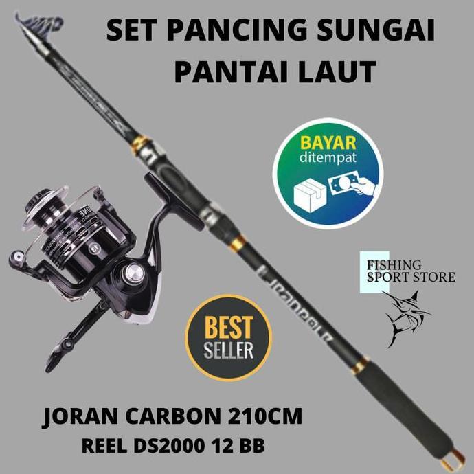 Set Pancing Joran Dan Reel Premium Paket Mancing Kolam Galatama Sungai