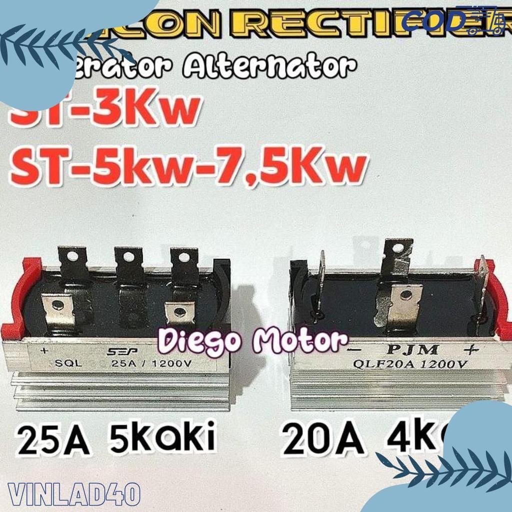 50% Off Silikon Rectifier Petak 20A 4Kaki 5Kak Dinamo Genset Alternator St3Kw 5Kw 7,5Kw Rs0