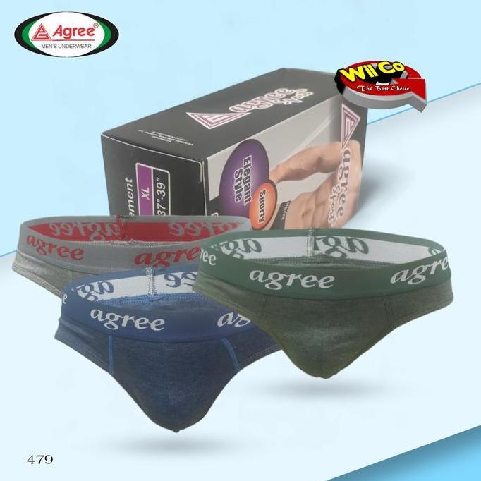 Promo K479S Agree Celana Dalam Pria Dewasa dan Remaja, Cd Pria Dewasa Size M - XXL Boxer Katun COD
