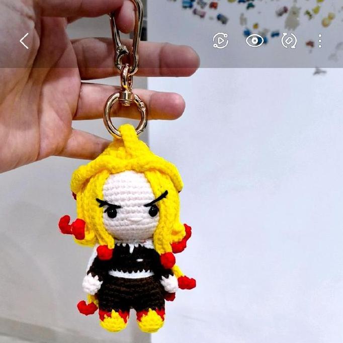 Boneka Rajut Handmade Amigurumi Demon Slayer RENGOKU Premium Handmade