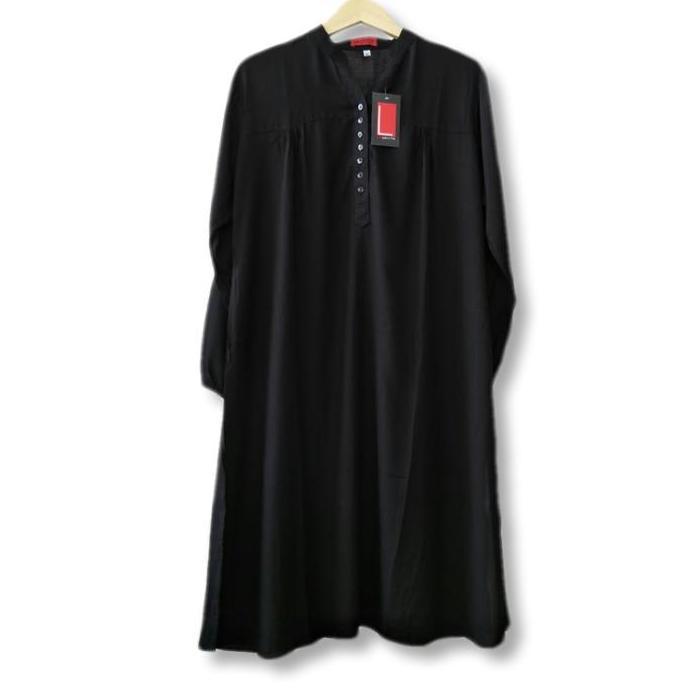 Promo TUNIK POLOS JUMBO KATUN RAYON HITAM COD