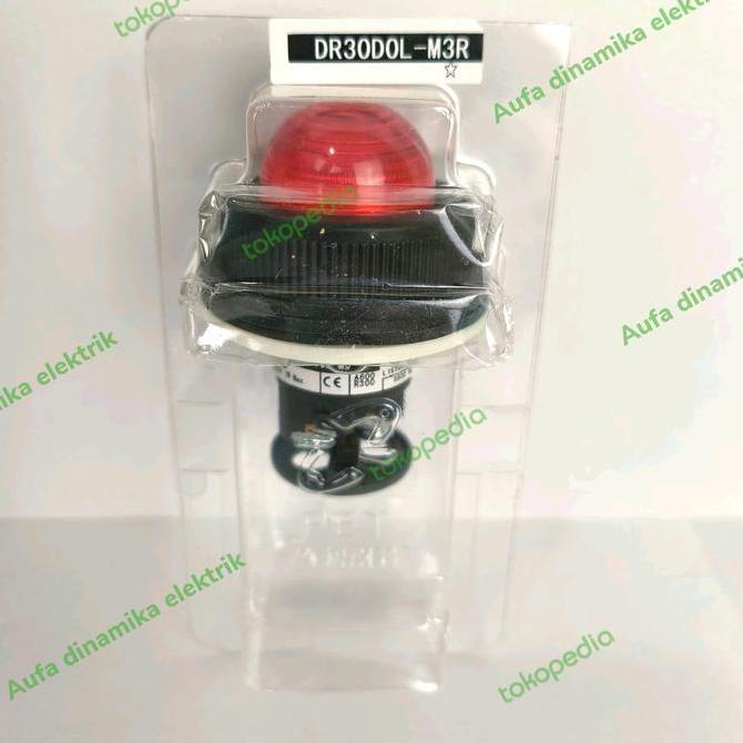 Diskon DR30DOL M3R pilot lamp fuji dr30dol m3g pilot lamp 220vac merah auf4d1n Kualitas Baik