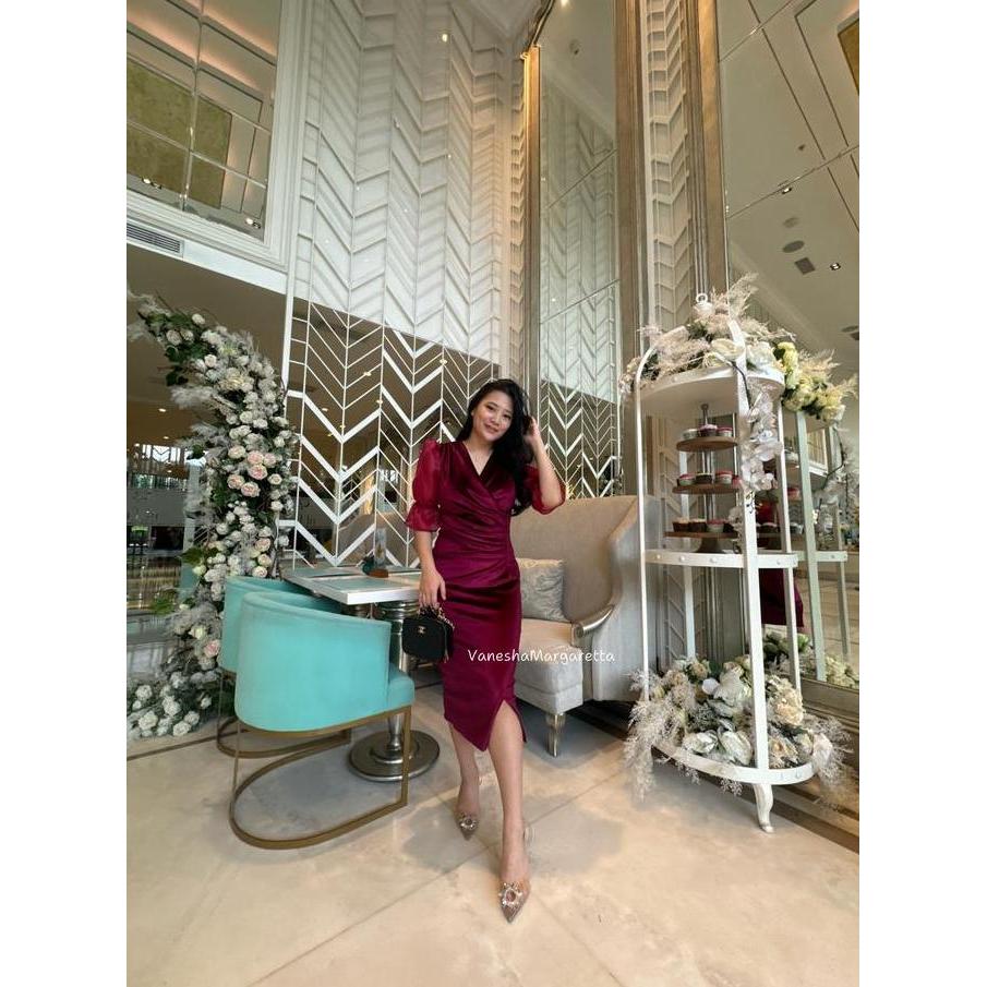 [VM] - 9021 - Dress Pesta / Dress Bludru murah / Dress pesta Bludru TW