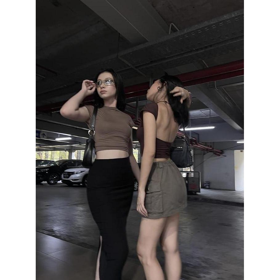 Promo WEAR SAREY / IRIS TOP / Backless Top / y2k outfit / atasan wanita / Wear Sarey Nyaman Rayon CO