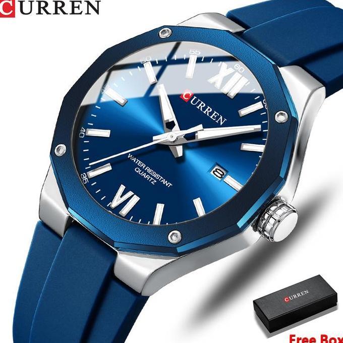 Promo CURREN Jam Tangan Pria 8465 Original Anti Air Tahan Kulit Analog Bercahaya Men Watch Bisa COD 