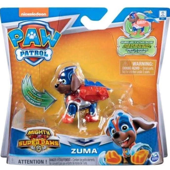 paw patrol mighty pups super paws Zuma Figure original