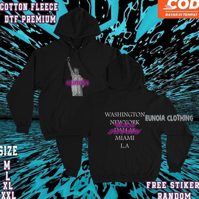 DS364 - Jacket Hoodie Eunoia Usa Story | Hoodie Jumper ~ Free Sticker