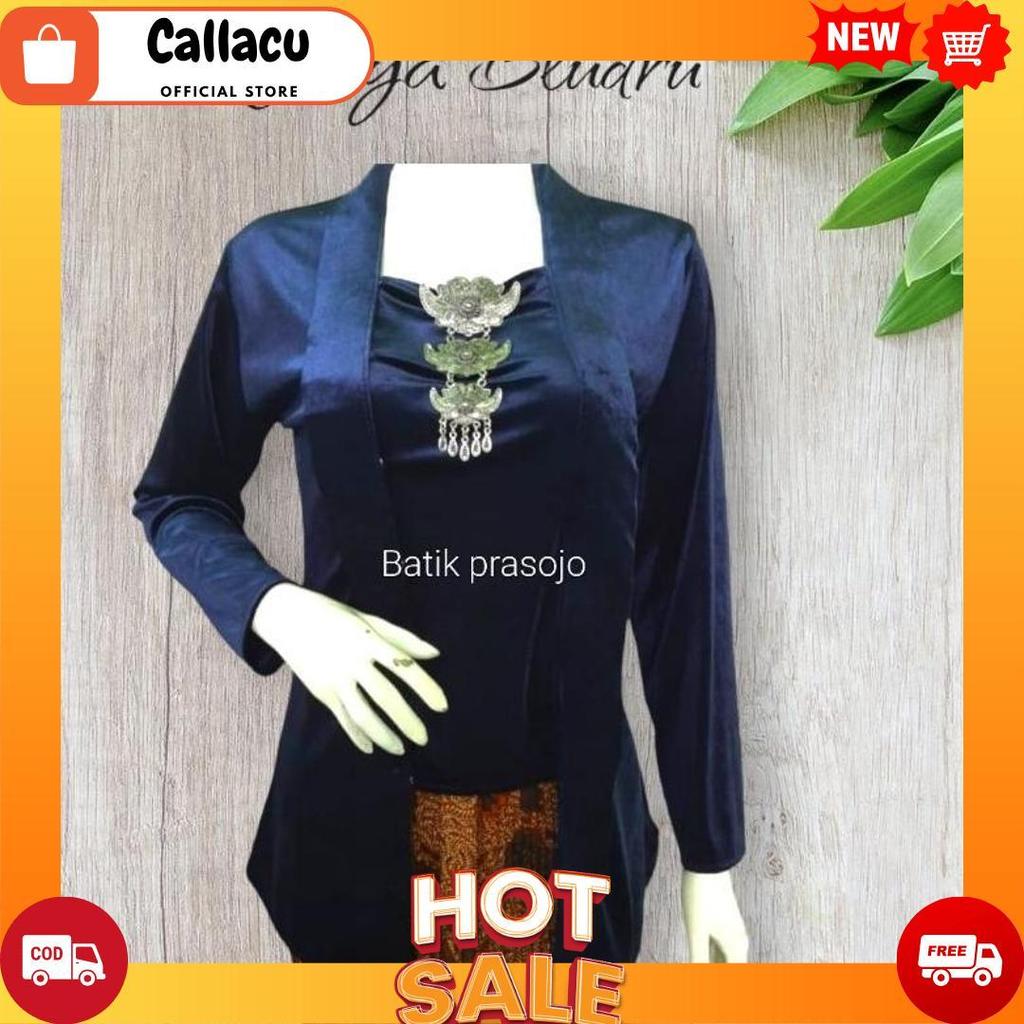Kebaya Kutubaru Bludru Hitam [Cod]
