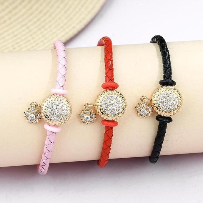 Gelang Tali Wanita Couple Tali Serut Titanium Pasangan Serut Emas gelang tali serut kepang adjustabl