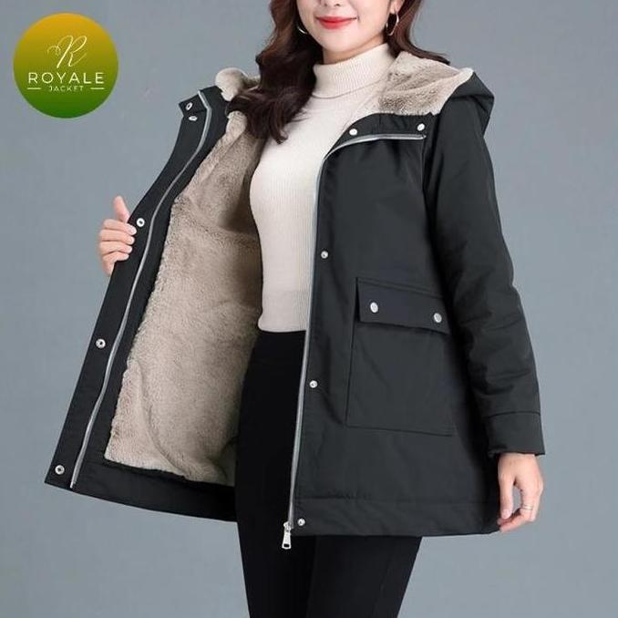 Jacket Bulu Wanita Jacket Winter tebal Jacket musim dingin berkualitas lc