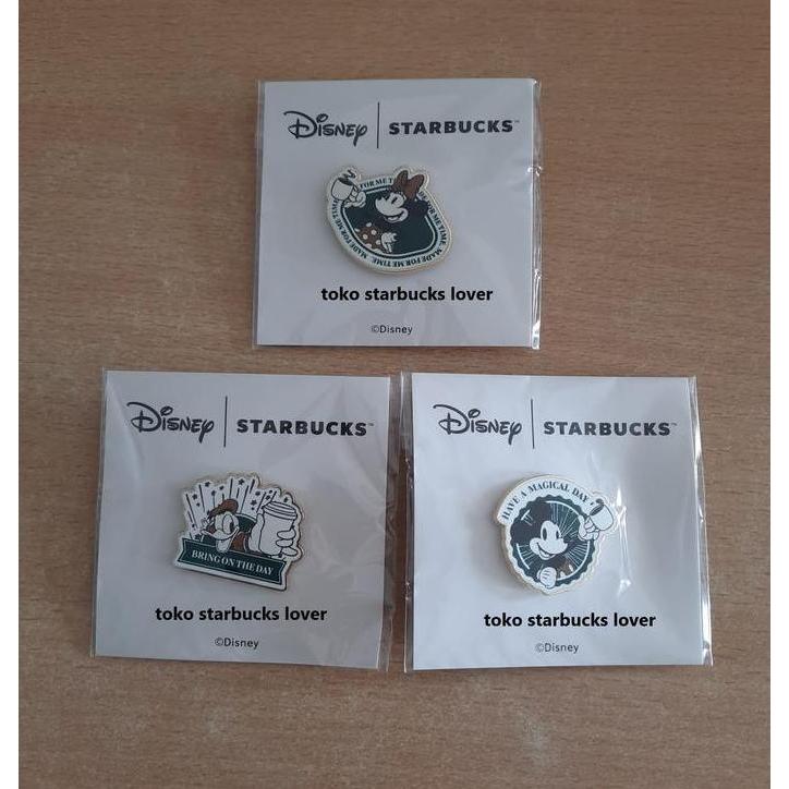 Starbucks Pin Enamel Disney Mickey Minnie Donald