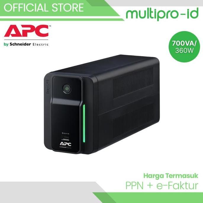 UPS APC EASY UPS BVX 700VA 360W USB CHARGING BVX700LUI-MS UPS APC ORIGINAL DAN TERPERCAYA