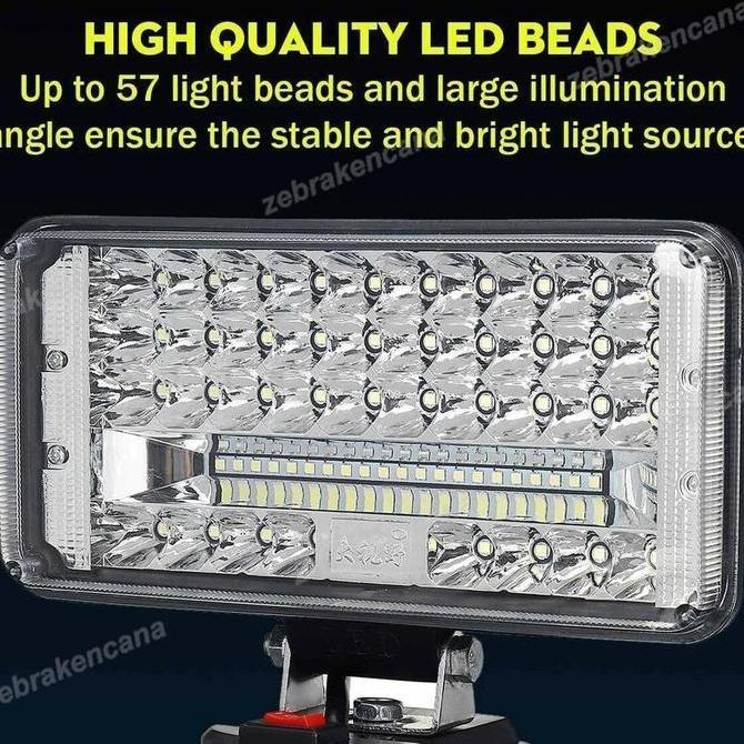 Paket Lampu LED Portable 8" inch Tenaga Baterai lampu LED lampu cordless Antarmuka baterai Makita LE