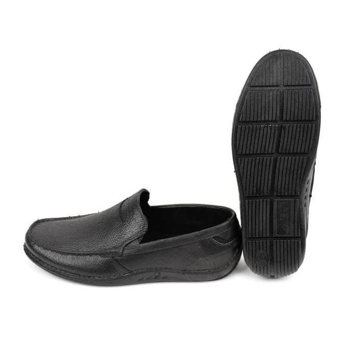 DF258 }} Sepatu Pantofel Karet Full Hitam Sepatu Sendal Pria Dewasa Bahan Full Karet Empuk Elastis