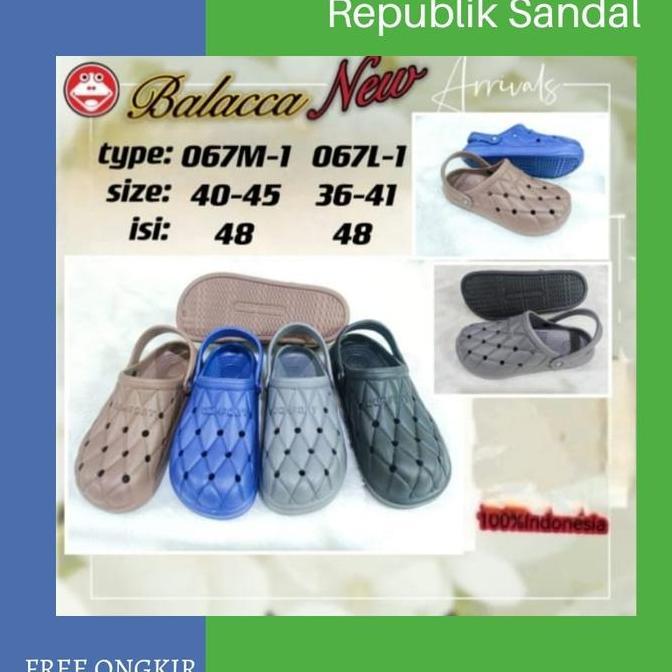 DR110 }} Sandal baim pria dewasa sandal balacca 067 Tali belakang
