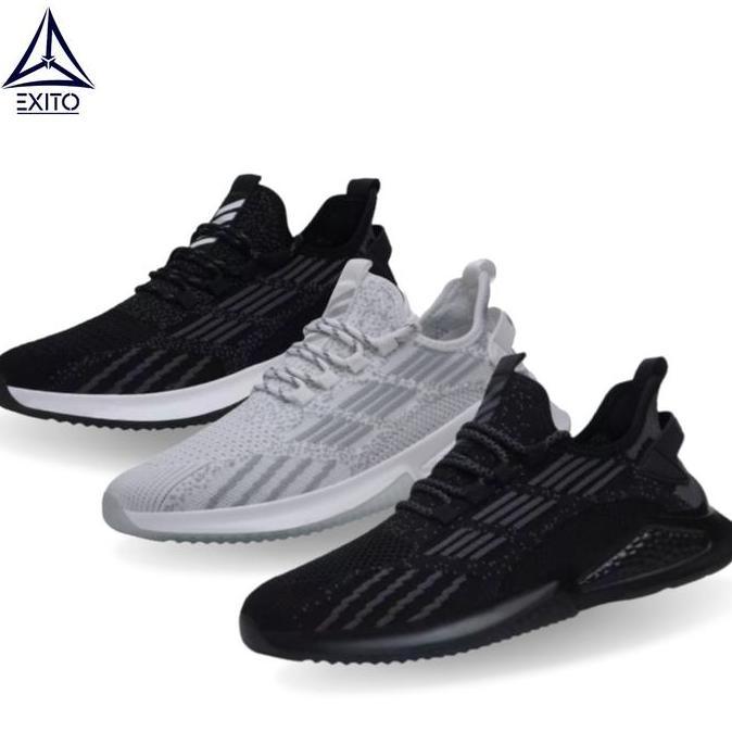 DI32 - Sepatu Sneakers Karet Pria Impor Slip On Sporty 029 Casual Hitam Shoes Putih Running Kasual