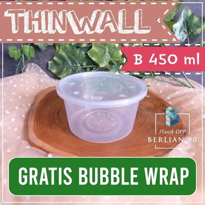 Mangkok Plastik 450 ml Mangkok Plastik Bulat Thinwall 450ml