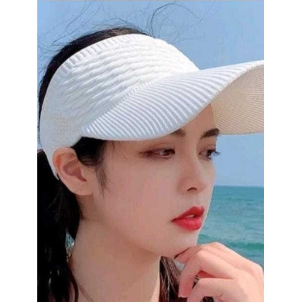 Topi Wanita Senam / Topi Wanita Rajut / Topi Sport Wanita Baseball Tennis Golf Visor Hat