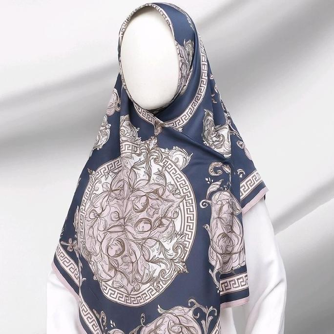 Hijab Ergul Motif Khas Turki Kerudung Muslim Segi Empat Silk Nyaman