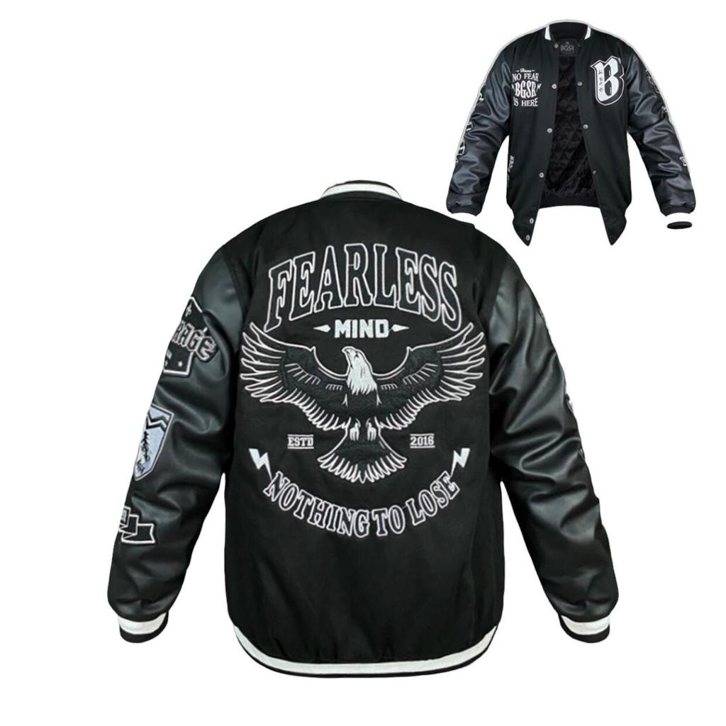 MONTEIGHT Jaket Varsity Baseball Pria Wanita - Varsity Jacket Vintage Baseball Oversize Jumbo Origin