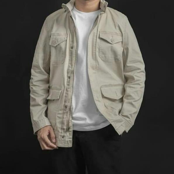 Jaket Parka Pria George Us Brand Hidden Hood Military Jaet