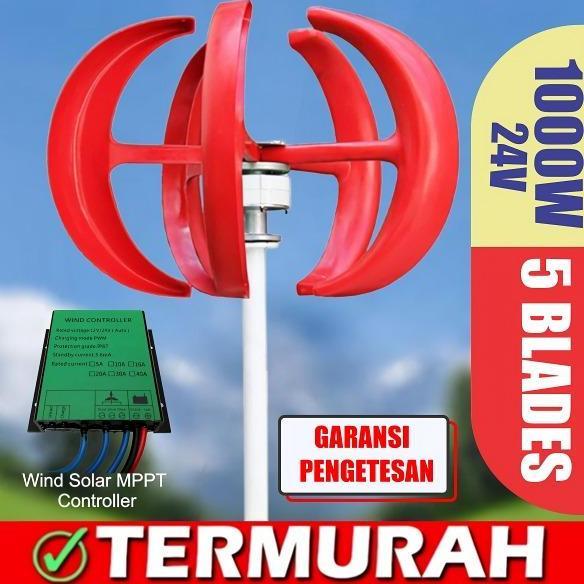 PLTB Generator Wind Turbine Vertical 300W Turbin Angin / Turbin Angin