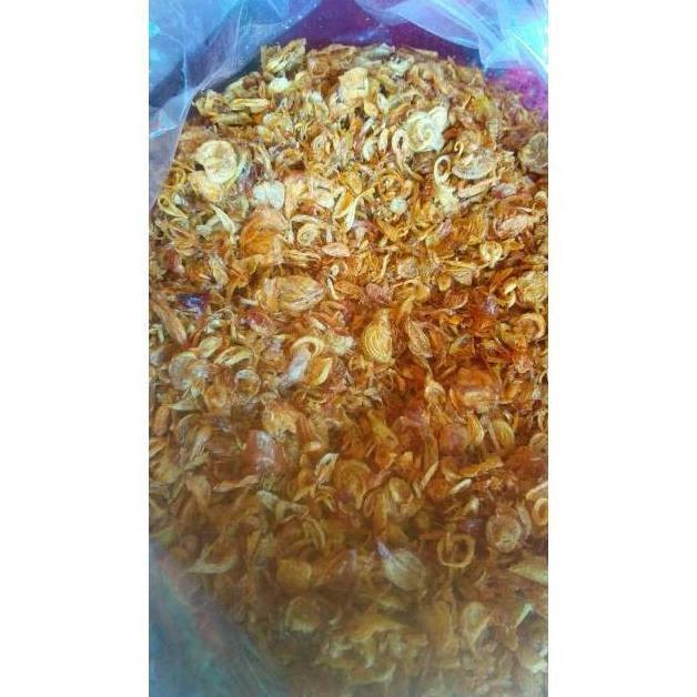 1KG BAWANG GORENG ASLI SUMENEP SUPER 1KG ASLI SUMENEP TANPA TEPUNG - Bawang merah goreng BS