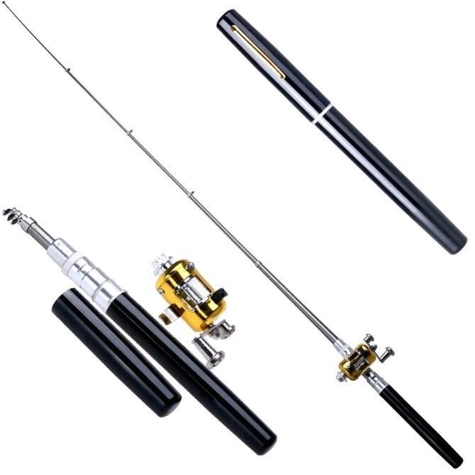 Promo Joran Pancing Pena Portable Joran Pancing Lipat Fiberglass Fishing Pen Mini Portable Fishing R