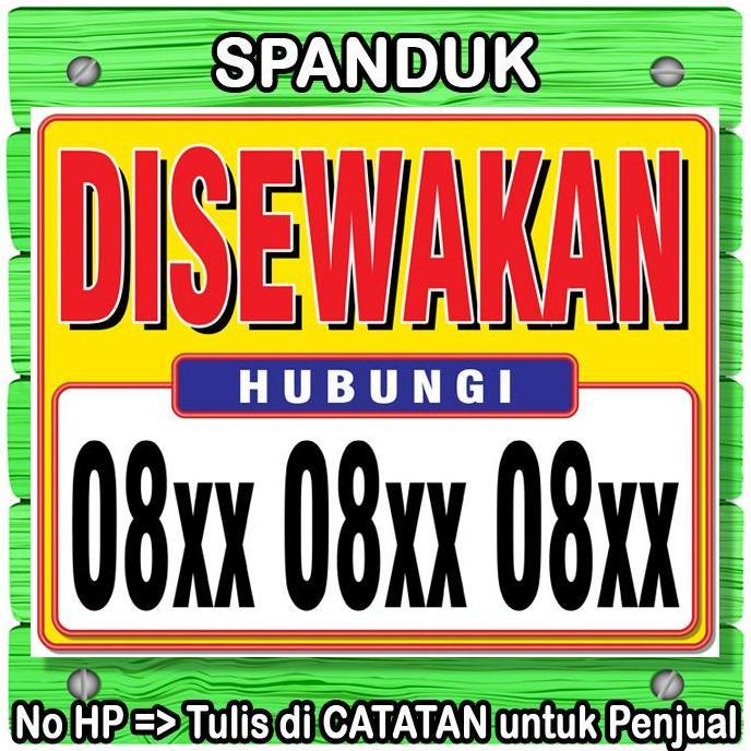 Ready Spanduk / Banner Rumah, Ruko, Toko dijual / disewakan (100x80 cm)