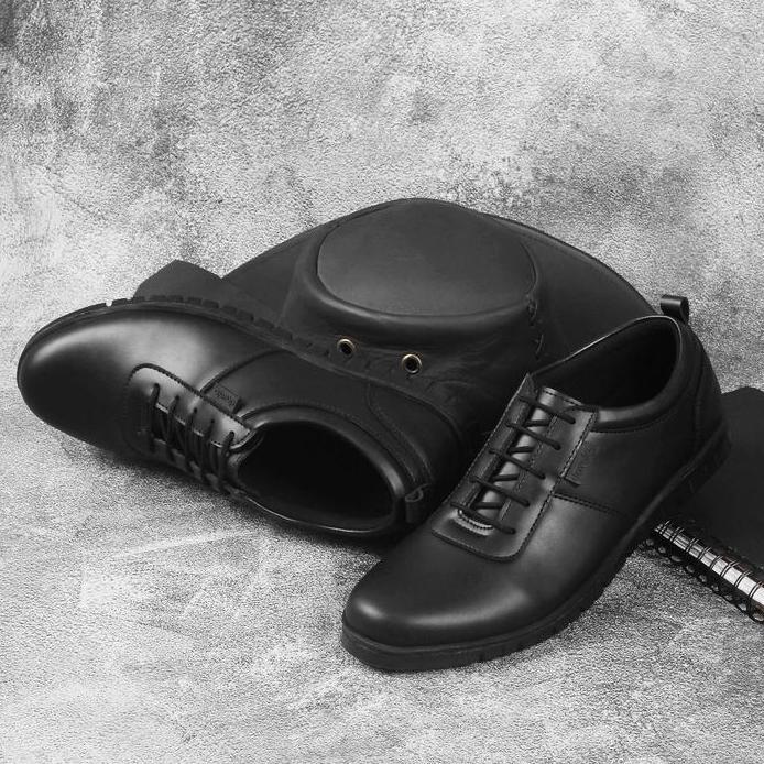 New  davalo Sepatu Formal Pria Pantofel Hitam d098 Oxford Kulit Sintetis TPR Sole Size 39-43 Kasual 