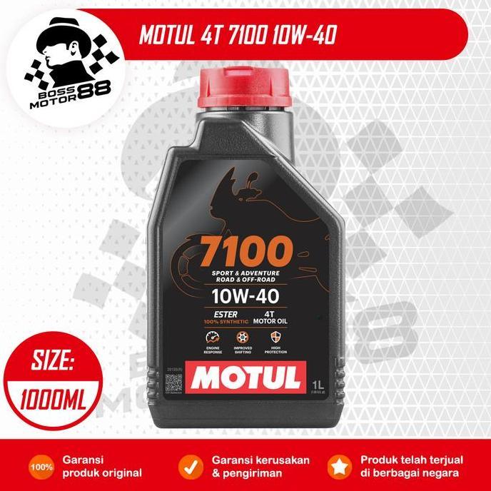 Bnr Motul 4T 7100 5W40 10W40 10W50 10W60 20W50 1L Oli Mesin Motor Ester 100% Synthetic 4Tak Original