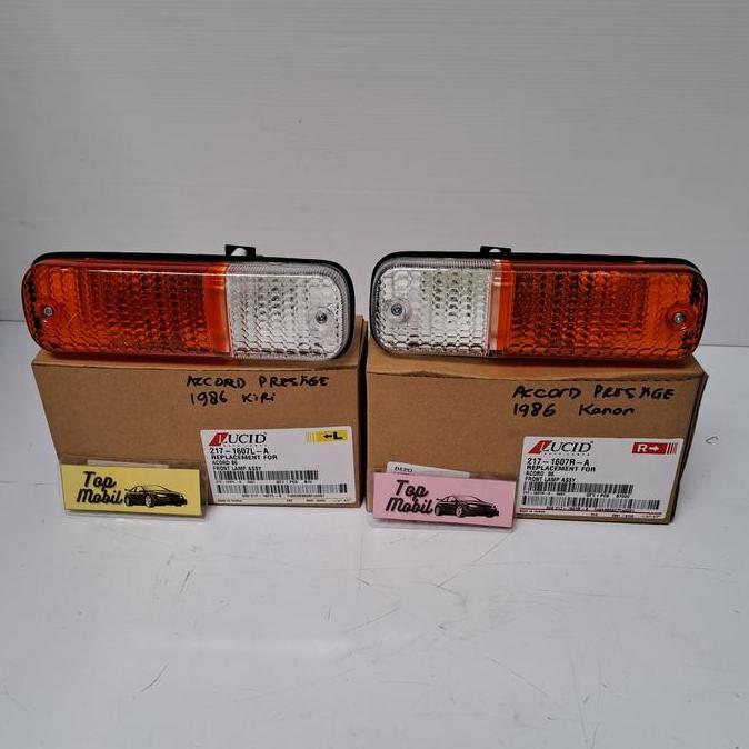 THETA Lampu sen bemper Accord Prestige 1986-1987 217-1607 merk Lucid