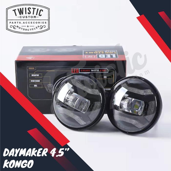 (Best Saller) Daymaker 4.5 Inch Kongo Lampu Led Foglamp Motor Harley Benelli Keeway Bestseller