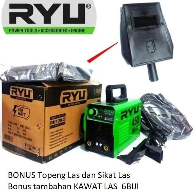 Promo Mesin Travo Las Ryu Rii 120-2 450 Watt Inverter 120A Rii120-2 Trafo Las  Listrik Igbt Tekiro R