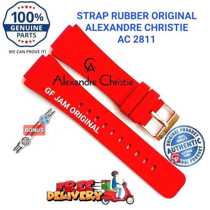 TALI KARET JAM TANGAN ALEXANDRE CHRISTIE AC 2811 AC 9347 ORIGINAL 100%