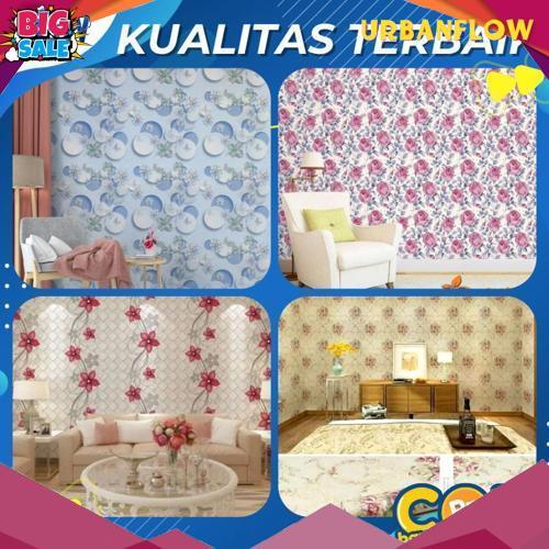 GROSIR Pusat Grosir Wallpaper Wallpaper Dinding Alam Wallpaper Dinding Kamar Motif Alam Emboss Gelom