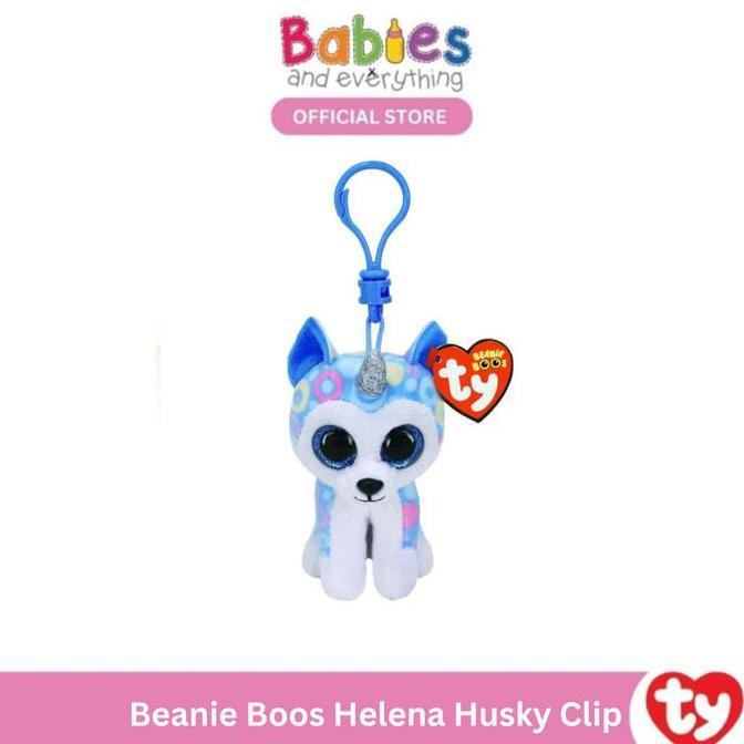 TY Beanie Boos Helena Husky - Gantungan Kunci Boneka Anjing Husky