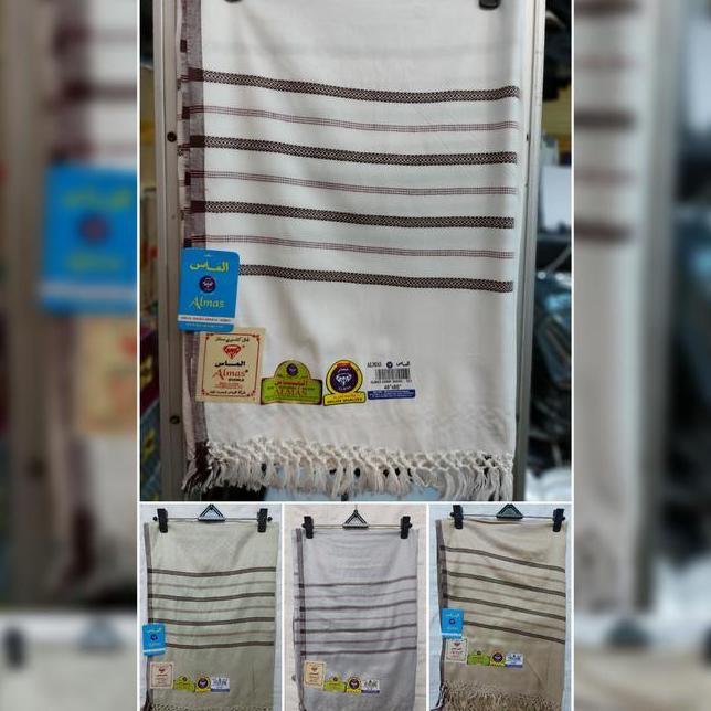 Sorban Kashmiri Putih Polos Bahan Wol Made In India Ukuran 200Cm100Cm