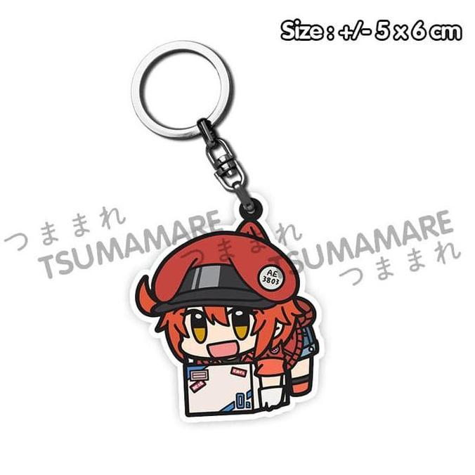 Gantungan Kunci Acrylic Hataraku Saibou : Red Blood Cell
