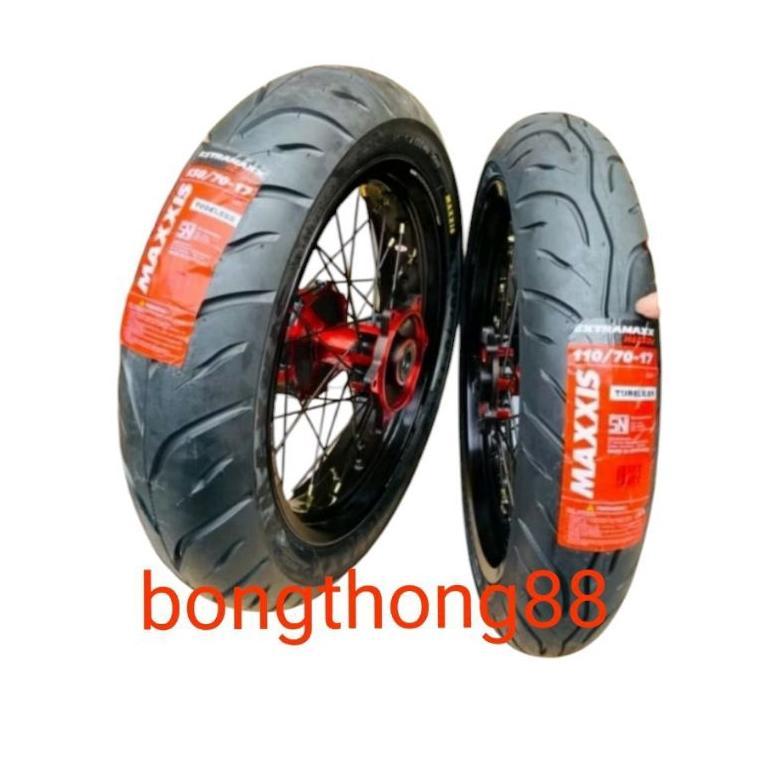 VELG SET FULL SCARLET SUPERMOTO HEREX SUREX RING 17 CRF WR 155:KLX D-TRACKER  tromol scarlet jari Sc