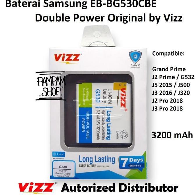 Baterai Vizz Double Power Original Samsung J5 2015 J500 Batre Batrai