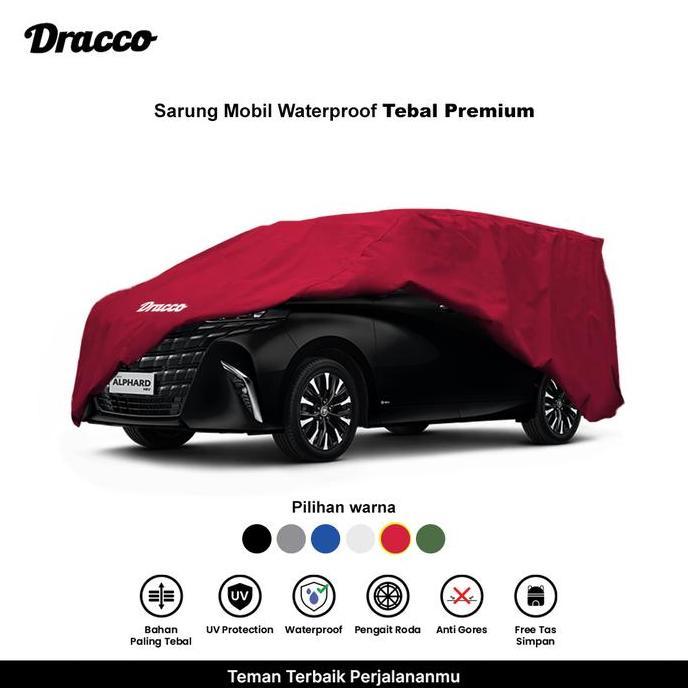 DRACCO sarung mobil ALPHARD waterproof anti UV tebal CARPROOF cover mobil ALPHARD free tas simpan