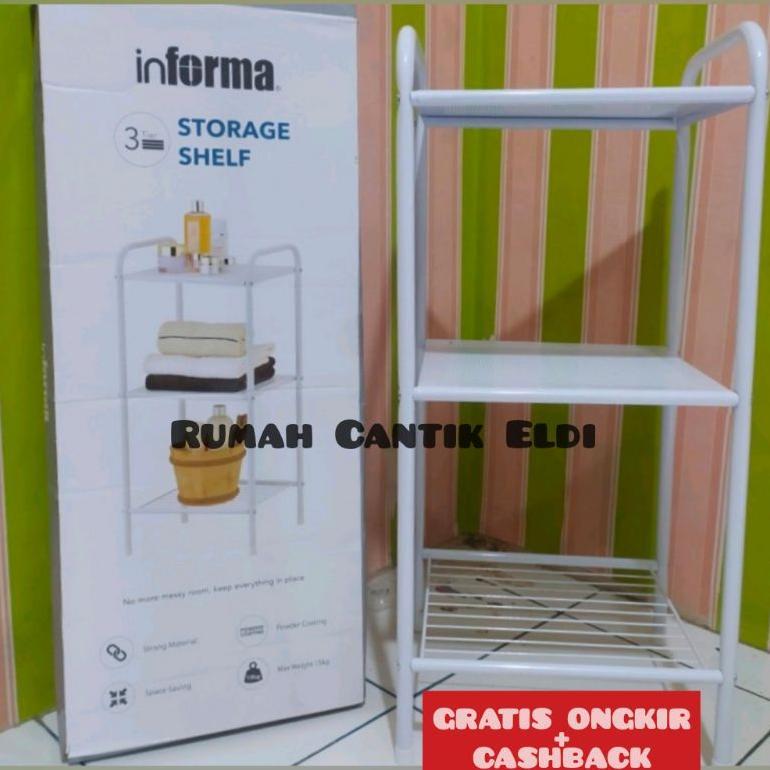 INFORMA ORI RAK 3 SUSUN TINGKAT MAGIC COM / MAGIC JAR / RICE COOKER DAPUR / BUMBU / TROLI / TROLLEY 