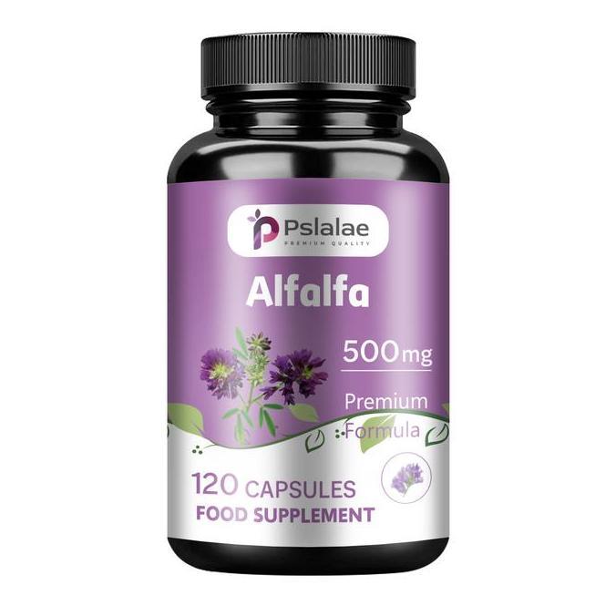 Pslalae-Kapsul Vegetarian Alfalfa-Suplemen Vitamin, Mineral, Dan Klorofil Yang Dibutuhkan-Suplemen A