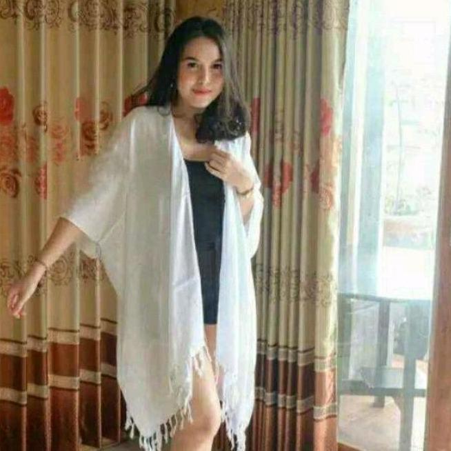 Outer / Kardigan Polos Wanita Oversize Rayon Halus Lembut - Outer, Atasan