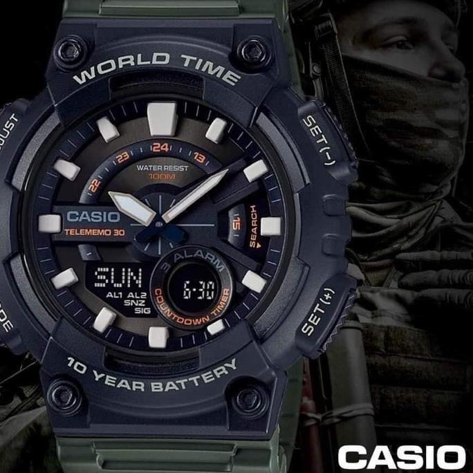 CASIO STANDARD AEQ-110W-3AVDF AEQ110W-3AVDF ANALOG DIGITAL ORIGINAL