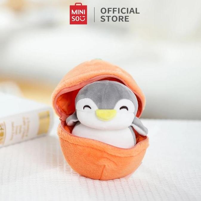 MINISO TOYS- Miniso Seri Buah Boneka Penguin Bola Plush Doll Boneka Mewah Anak Tidur Bola Lucu
