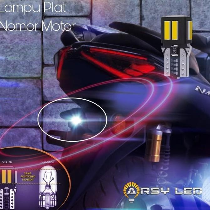 LED Lampu LED Plat Nomor Motor Beat Vario Nmax Aerox Matic Motorcycle